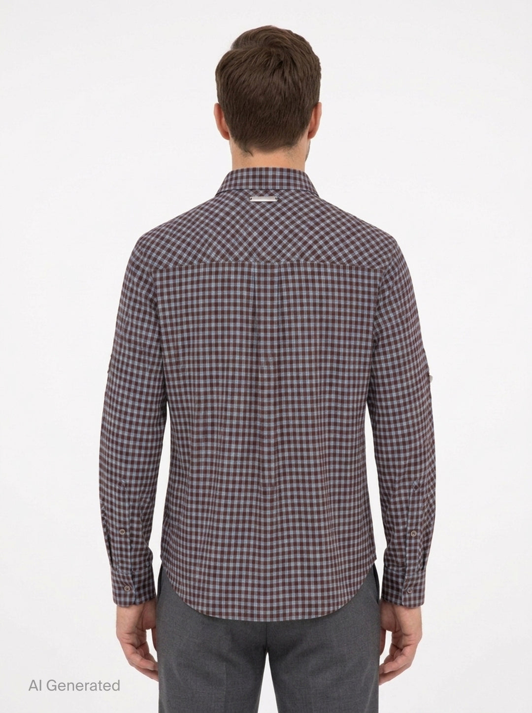 Maey Check Layered Shirt | Andersson Bell | Club21 - back
