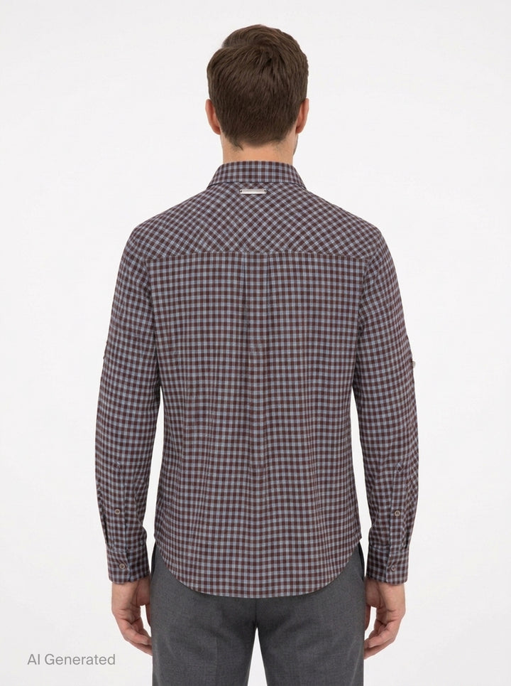 Maey Check Layered Shirt | Andersson Bell | Club21 - back