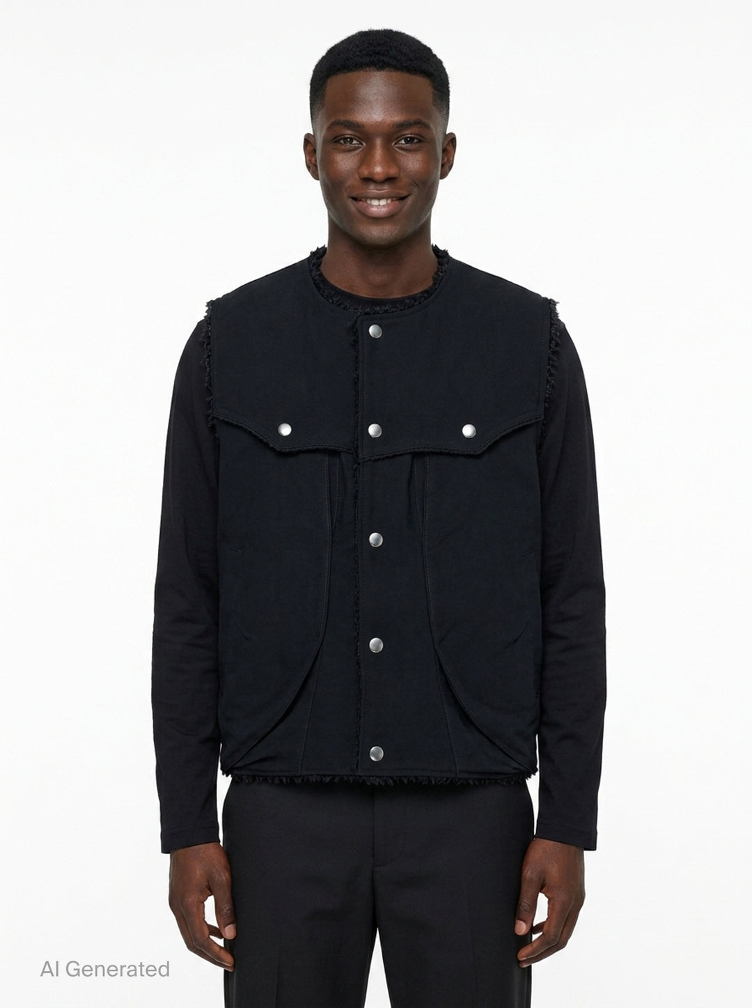 Reversible Collarless Vest | Andersson Bell | Club21 - front