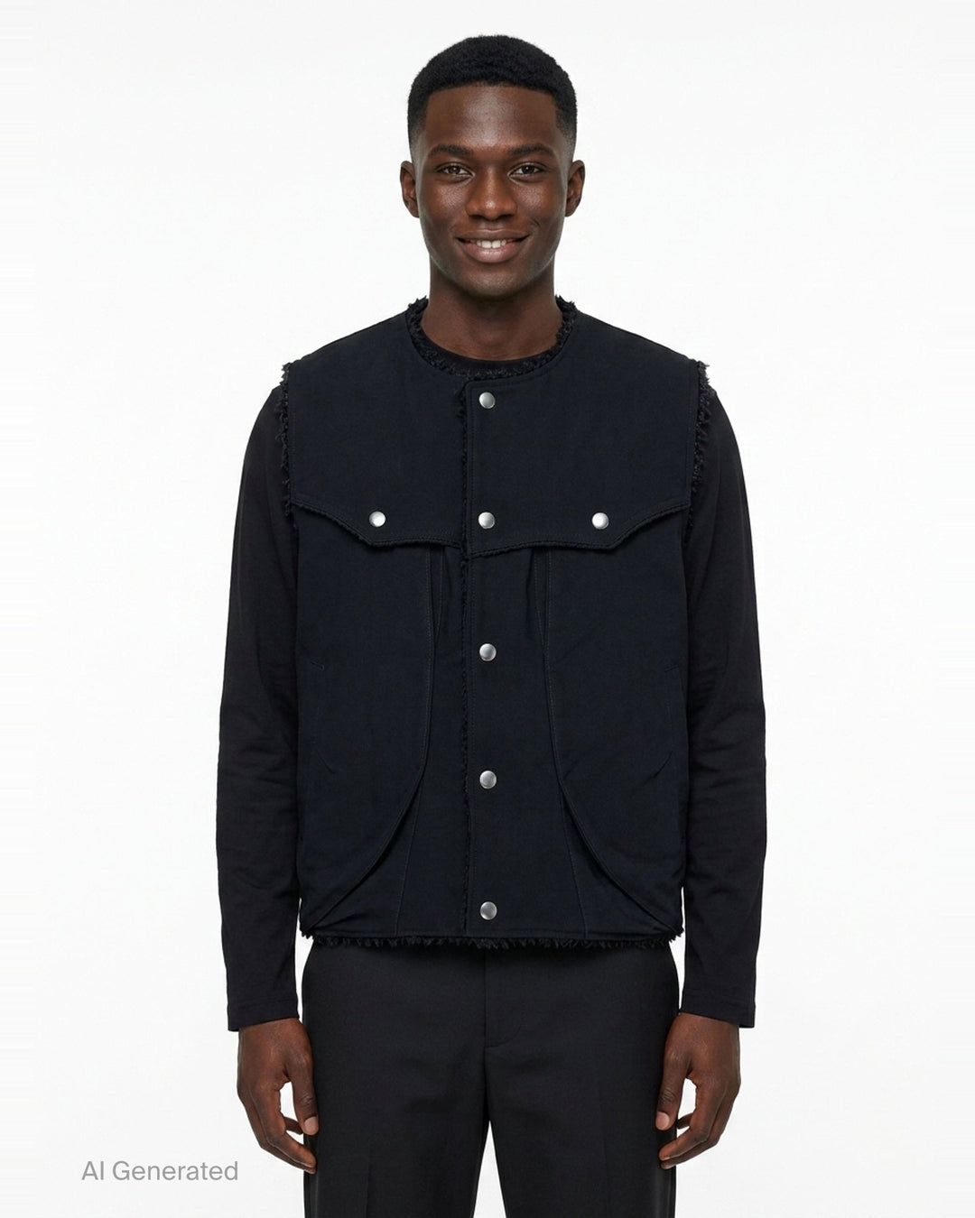 Reversible Collarless Vest | Andersson Bell | Club21 - front