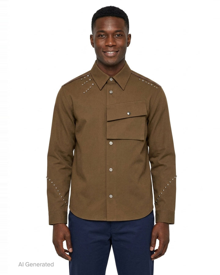 Roghen Studded Long Sleeve Shirt | Andersson Bell | Club21 - front