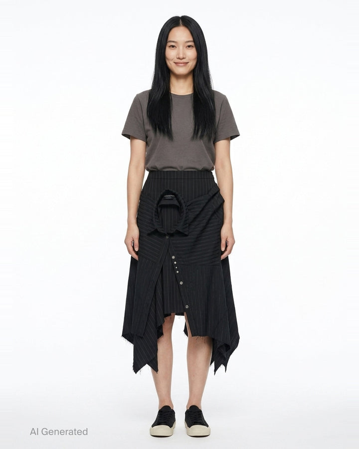 Sue Wrapped Asymmetric Skirt | Andersson Bell | Club21 - front