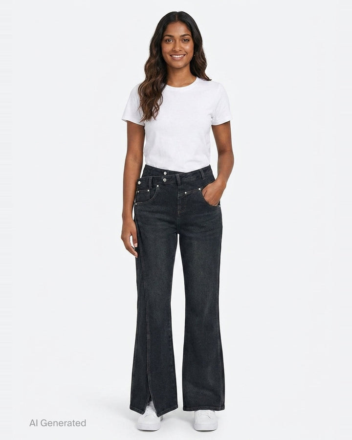 Twist Fold Flare Jeans | Andersson Bell | Club21 - front
