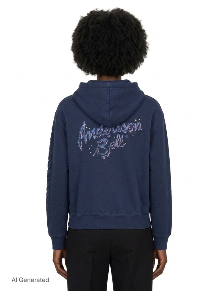 Unisex Patchwork Zip Hoodie | Andersson Bell | Club21 - back