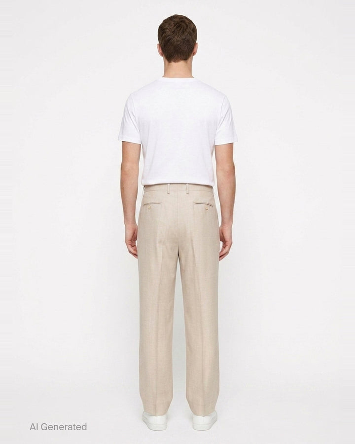 Super Light Wool Two-Tuck Slacks | Auralee | Club21 - back