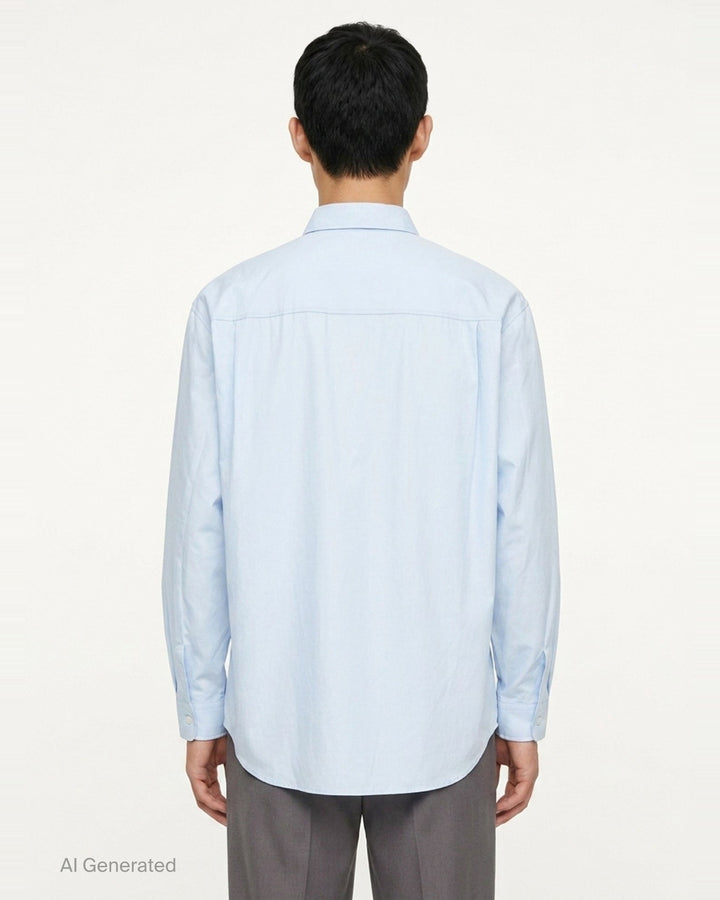 Washed Finx Twill Big Shirt | Auralee | Club21 - back