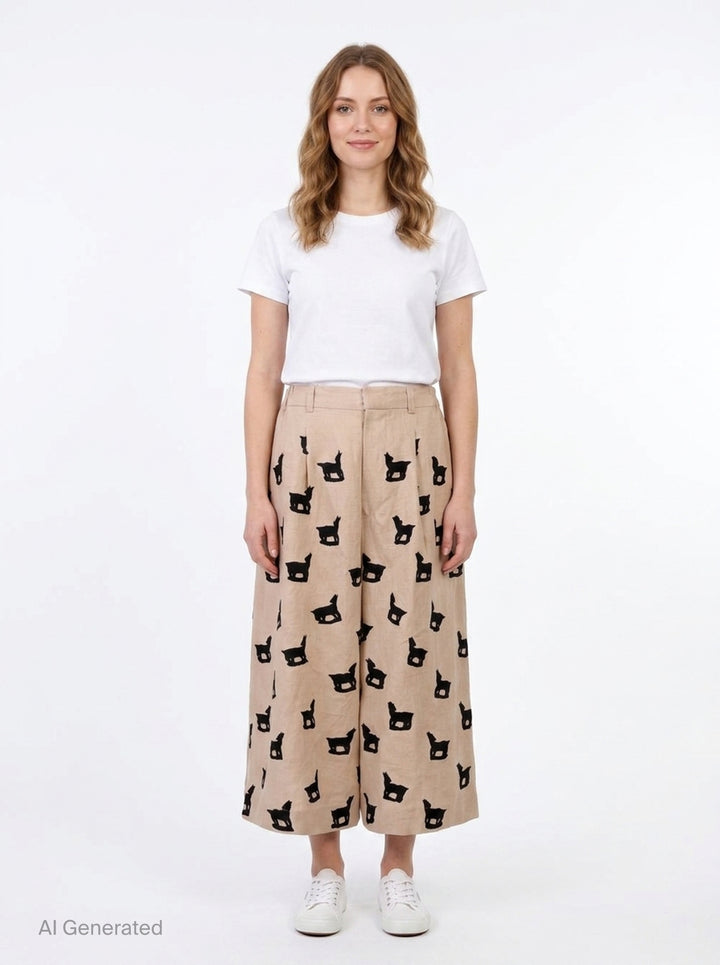Linen Wide Leg Pants | Biyan | Club21 - front