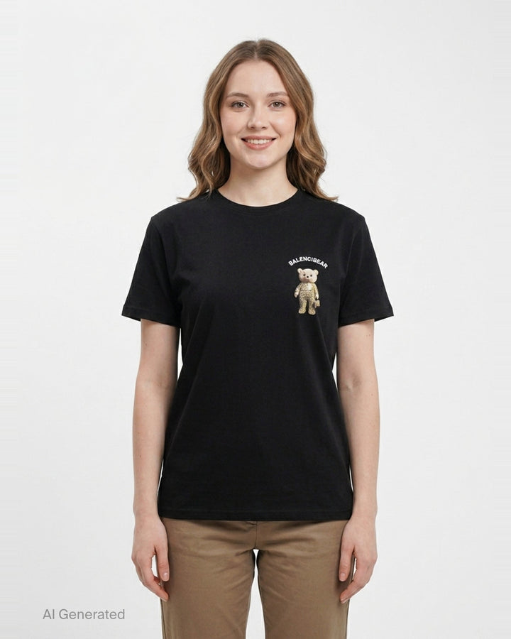 Balencibear Graphic Tee | Black Score | Club21 - front