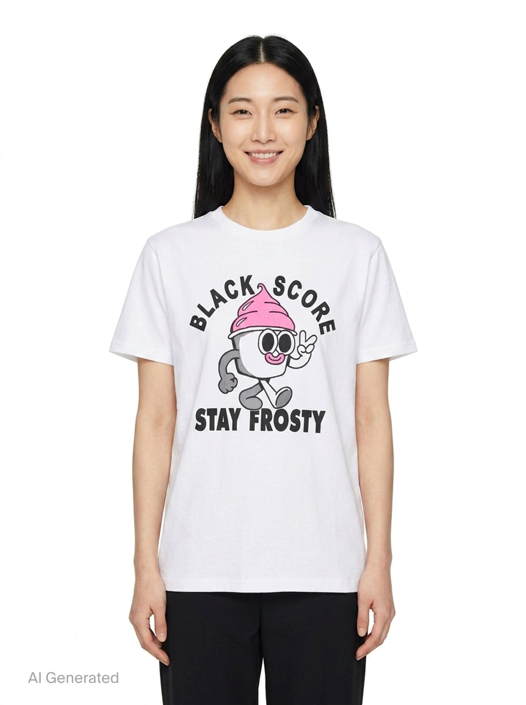 Stay Frosty Graphic Tee | Black Score | Club21 - front