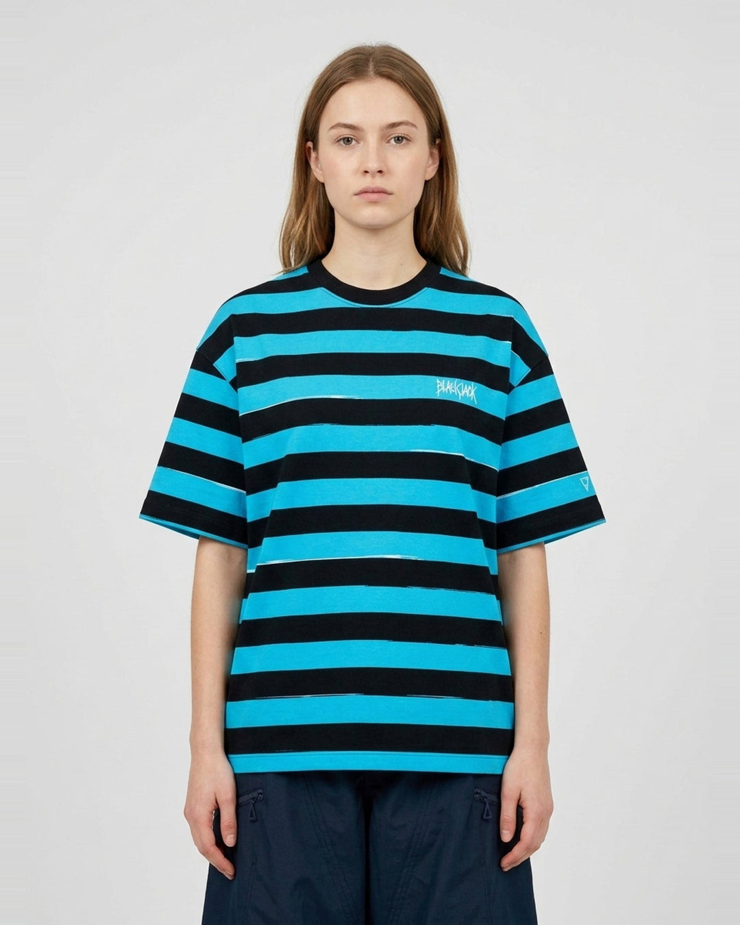 Menace Stripe Tee | Blackjack | Club21 - front female