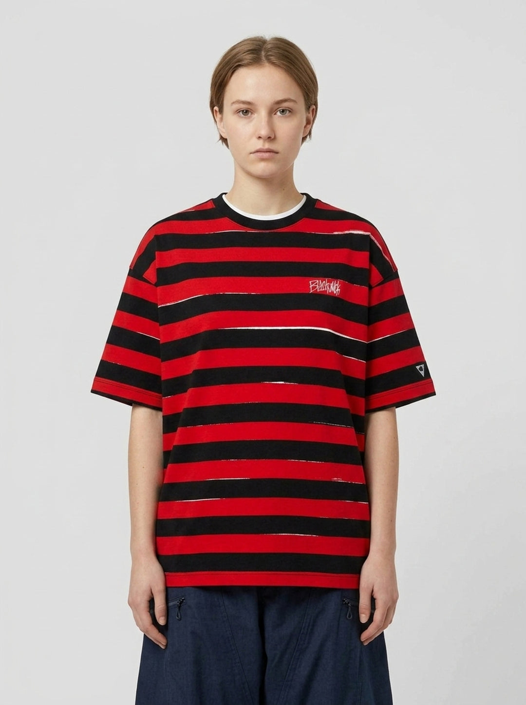 Menace Stripe Tee | Blackjack | Club21 - front female