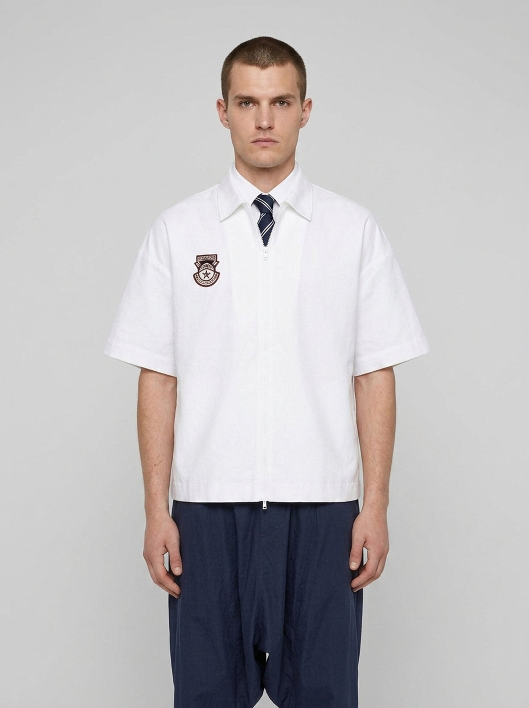 Slacker Zip-Up Shirt | Blackjack | Club21 - front