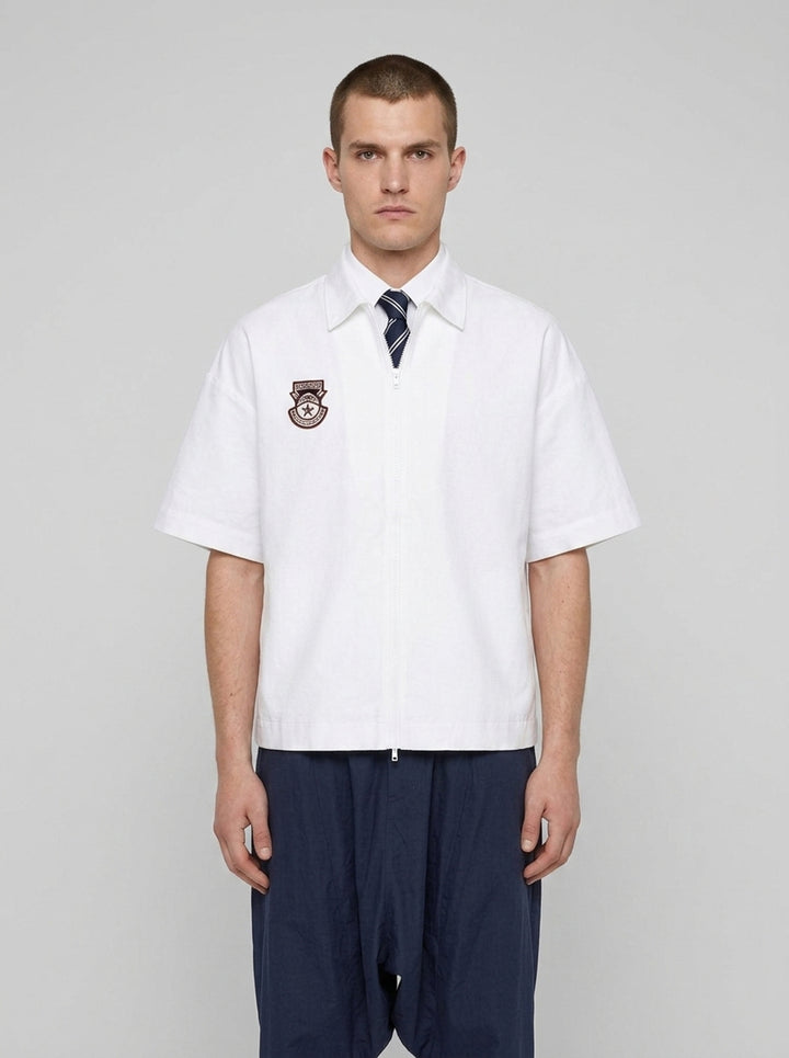 Slacker Zip-Up Shirt | Blackjack | Club21 - front