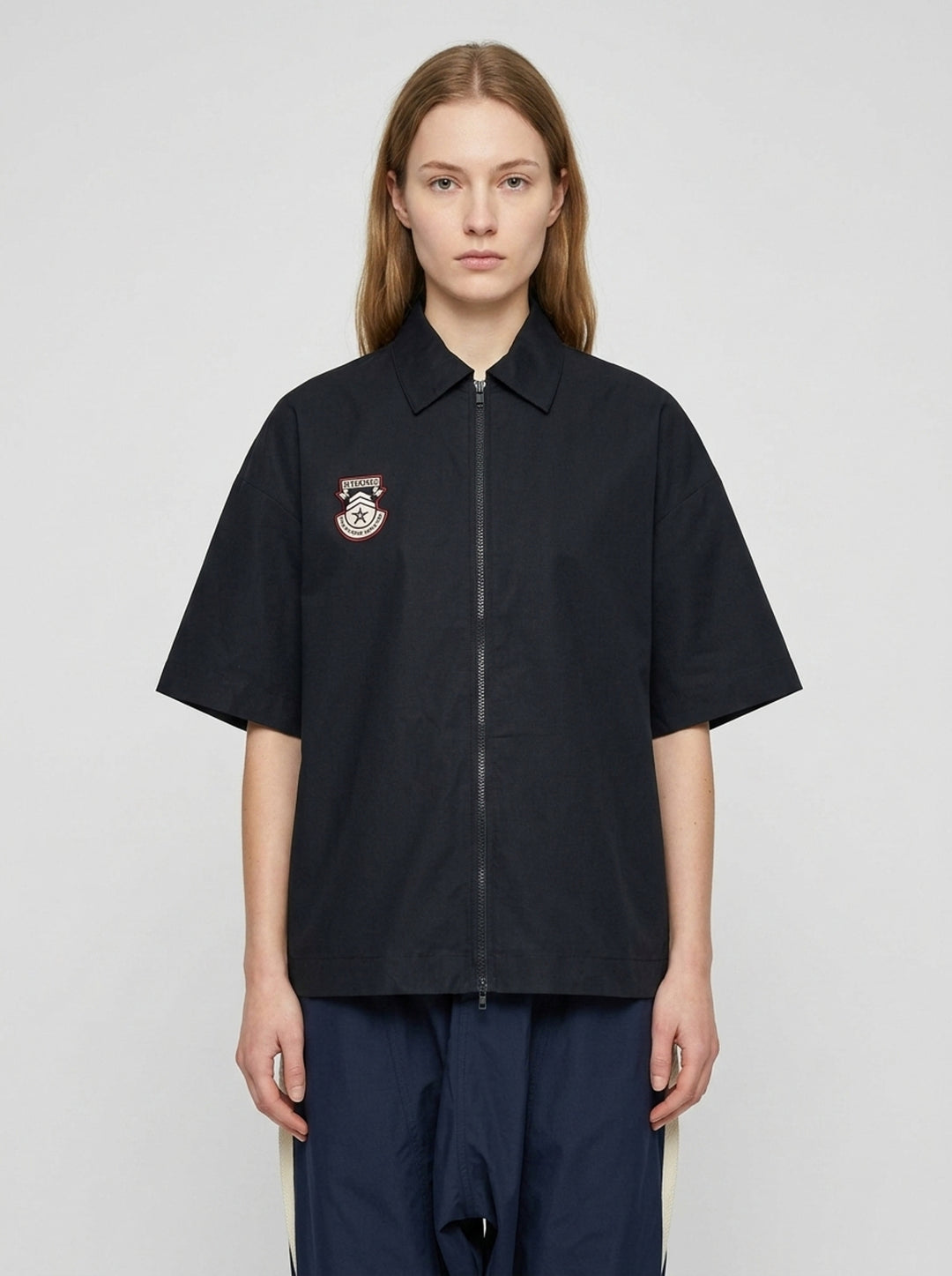Slacker Zip-Up Shirt | Blackjack | Club21 - front female