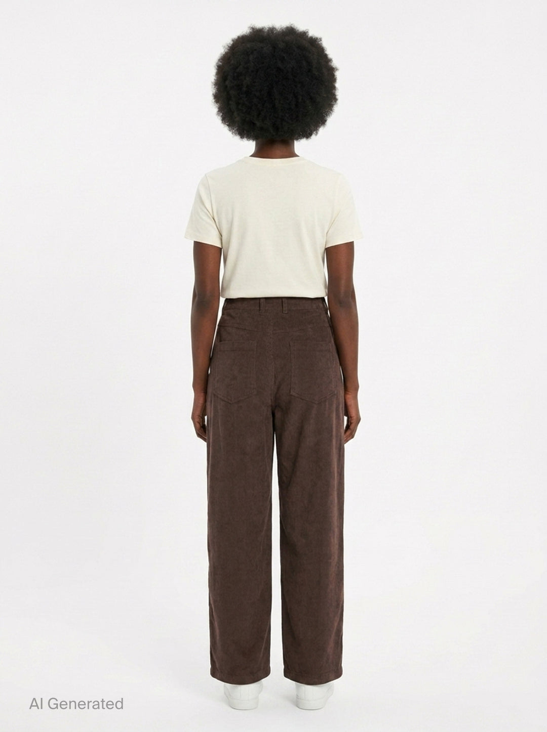 Asymmetric Tuck Baggy Corduroy Pants | Bonbom | Club21 - back