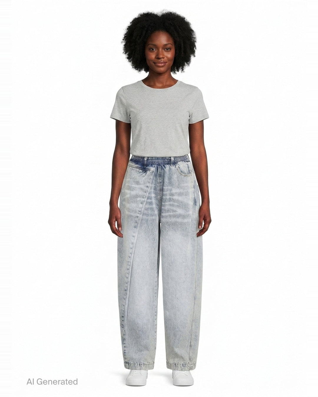 Giant Front-Volume Tuck Jeans | Bonbom | Club21 - front