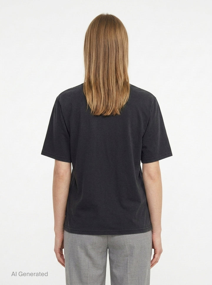 Oval Washed Griffin Graphic Tee | Bonbom | Club21 - back