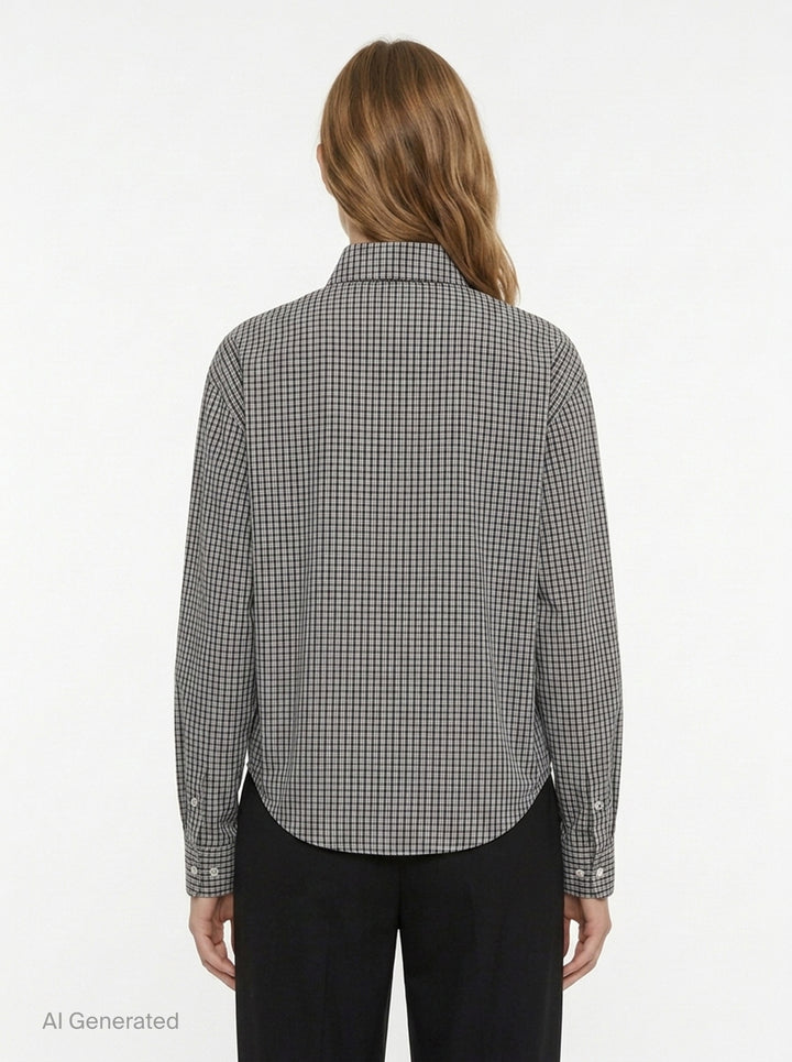 Symbol Embroidery Long Sleeve Shirt | Bonbom | Club21 - back
