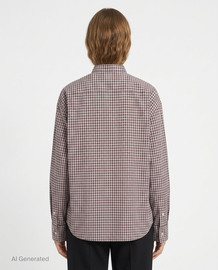 Wingtip Collar Long Sleeve Shirt | Bonbom | Club21 - back