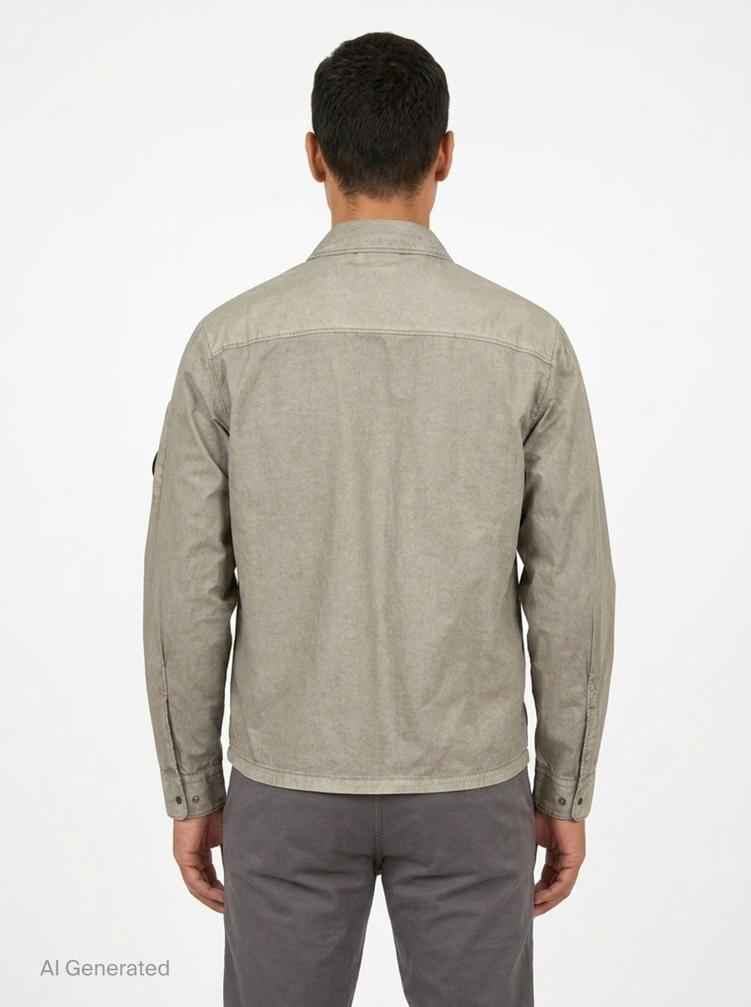 Cotton Resined Zip Overshirt | C.P. Company | Club21 - back