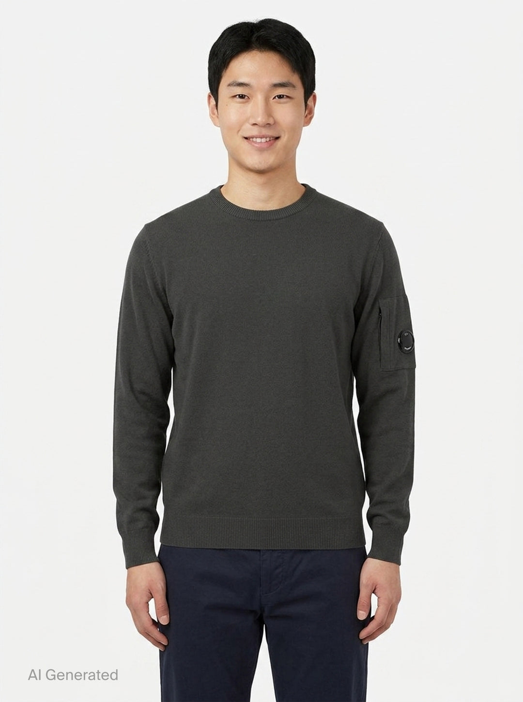 Extrafine Merino Wool Lens Sweater | C.P. Company | Club21 - front