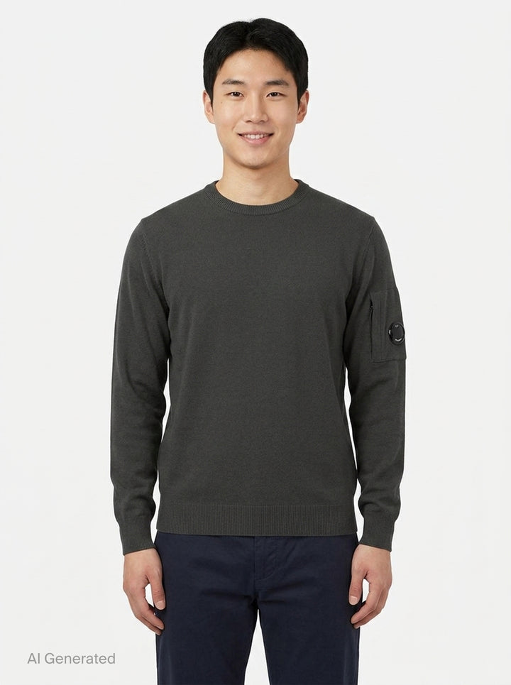 Extrafine Merino Wool Lens Sweater | C.P. Company | Club21 - front