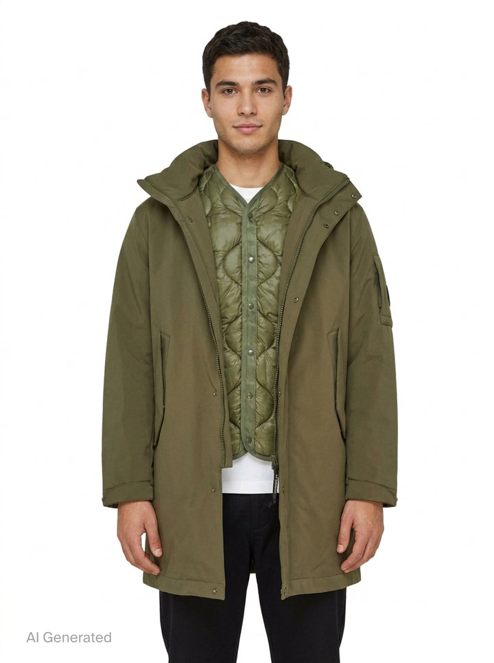 Shell-R Padded Hooded Parka | C.P. Company | Club21 - front