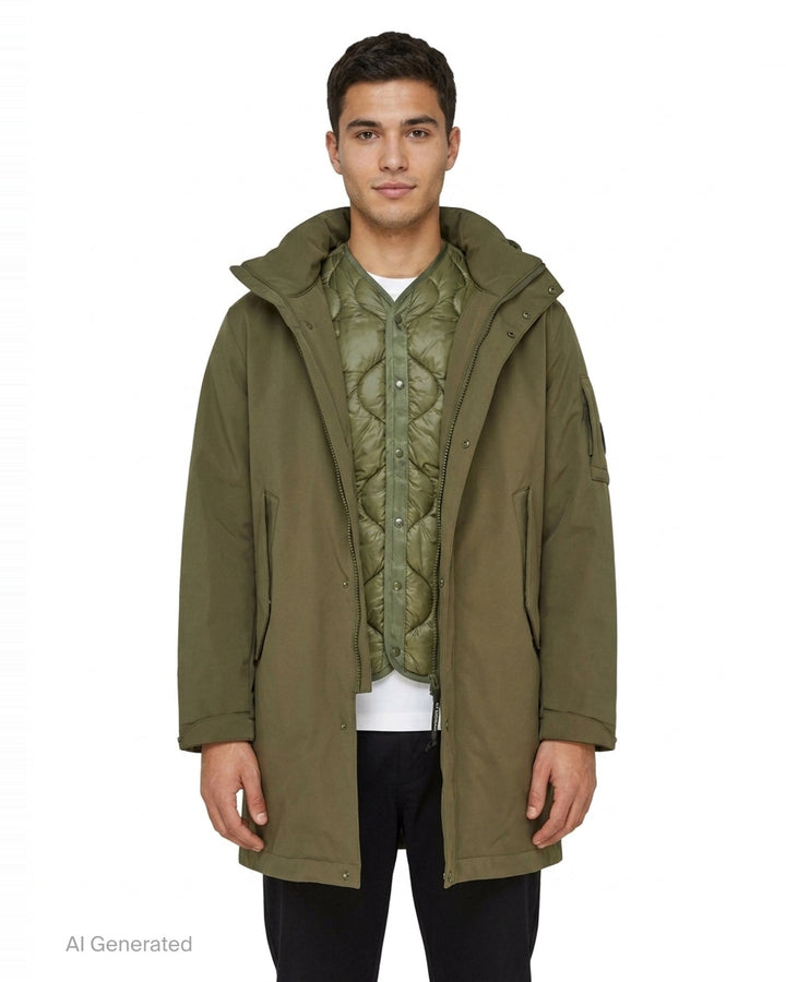 Shell-R Padded Hooded Parka | C.P. Company | Club21 - front