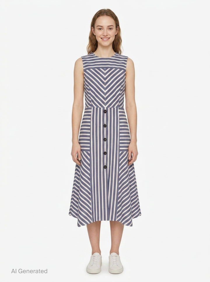 Crew Neck A-Line Dress | Carolina Herrera | Club21 - front
