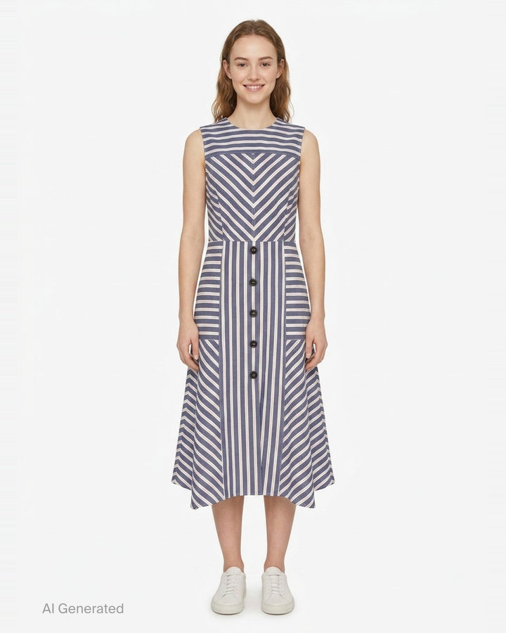 Crew Neck A-Line Dress | Carolina Herrera | Club21 - front