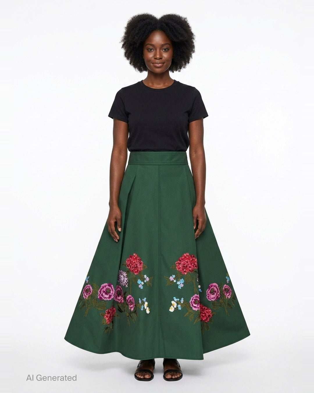 Floral Embroidered A-Line Skirt | Carolina Herrera | Club21 - front