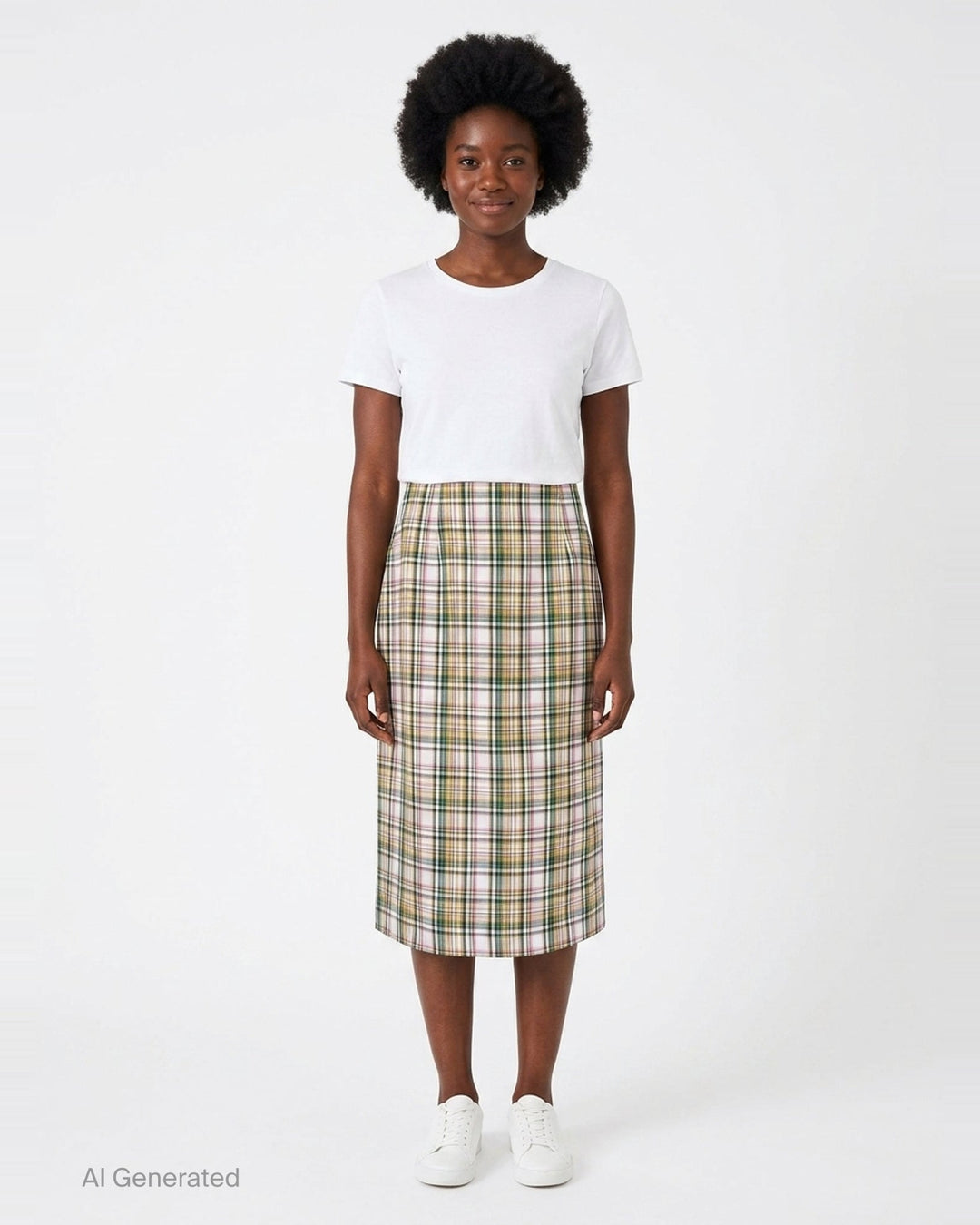 Plaid Midi Pencil Skirt | Carolina Herrera | Club21 - front