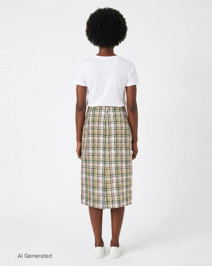 Plaid Midi Pencil Skirt | Carolina Herrera | Club21 - back