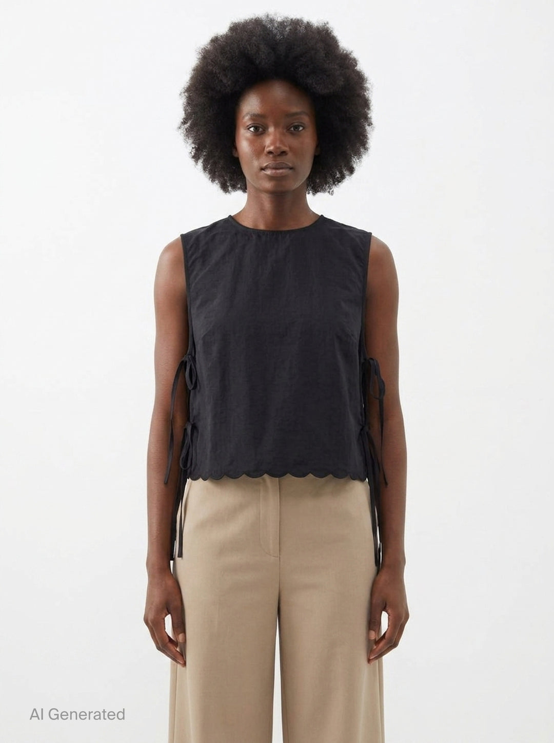 Embroidered Taffeta Lace-Up Top | Cecilie Bahnsen | Club21 - front