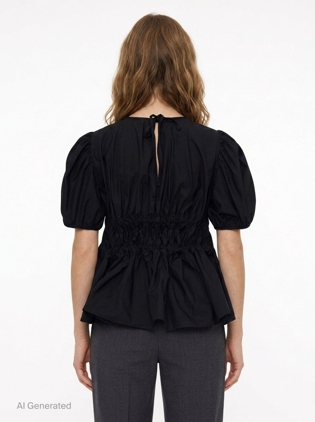 Freya Cotton Puff Sleeve Top | Cecilie Bahnsen | Club21 - back