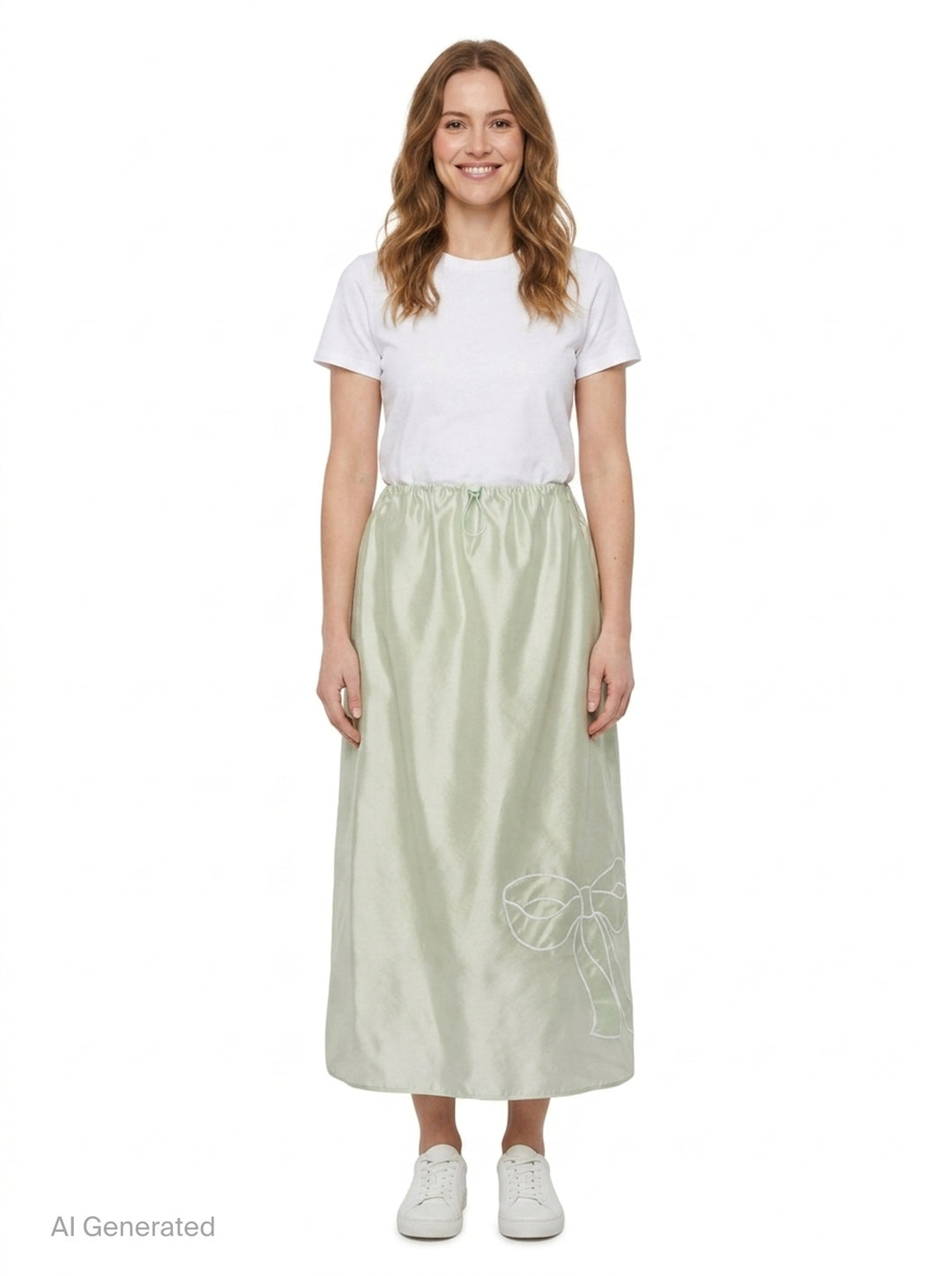 Hybrid Organza Midi Skirt | Cecilie Bahnsen | Club21 - front