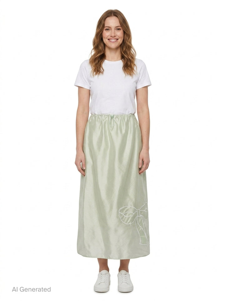 Hybrid Organza Midi Skirt | Cecilie Bahnsen | Club21 - front