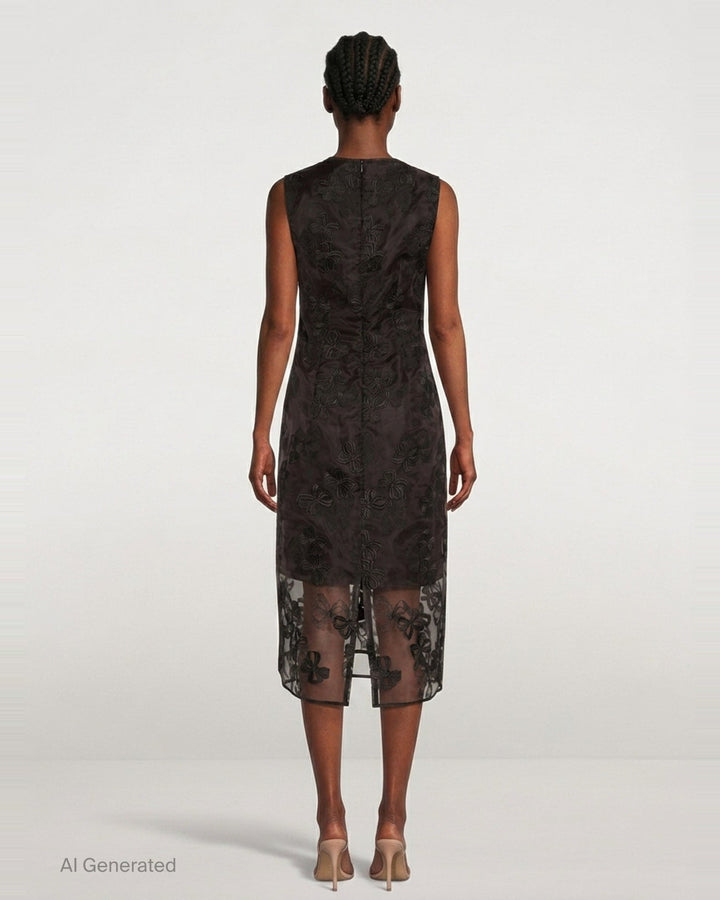 Rosette Organza Dress | Cecilie Bahnsen | Club21 - back