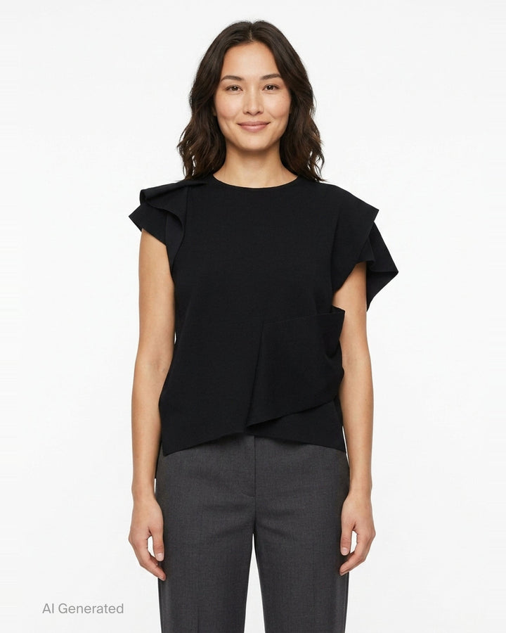 Draped Ruffle Top | CFCL | Club21 - front