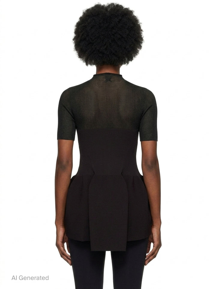 Lucent Décolletage Short Sleeve Top | CFCL | Club21 - back