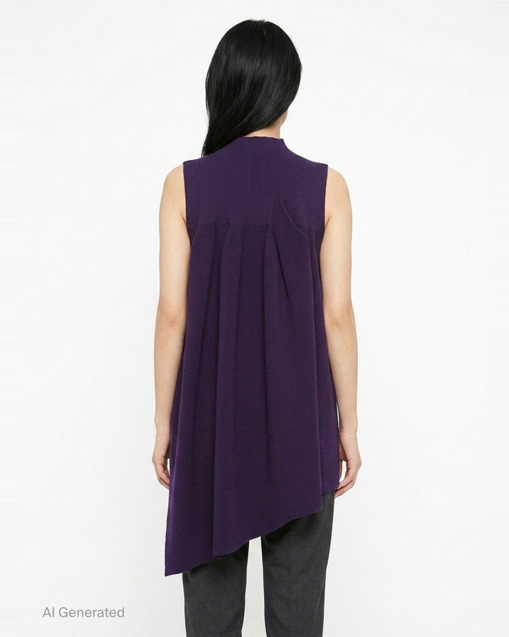 Pottery Crease Asymmetric Knit Dress | CFCL | Club21 - back