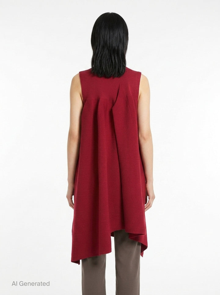 Pottery Crease Asymmetric Knit Dress | CFCL | Club21 - back