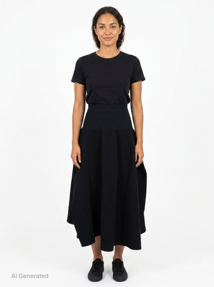 Pottery Crease Asymmetric Skirt | CFCL | Club21 - front
