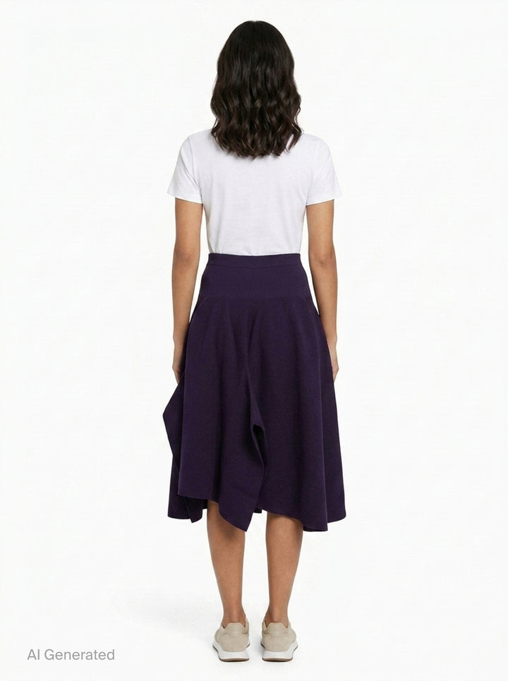 Pottery Crease Asymmetric Skirt | CFCL | Club21 - back