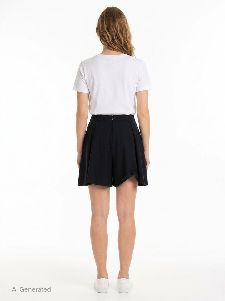 Soft Milan Tuck Wide Shorts | CFCL | Club21 - back