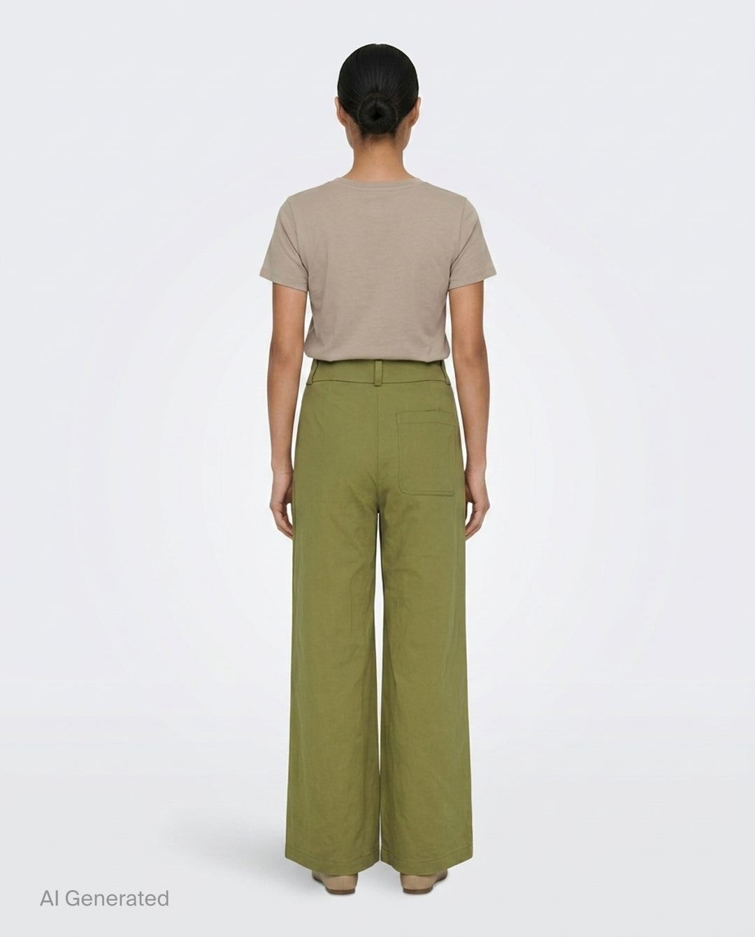 Adele Wide-Leg Nylon Cotton Pants | Club21 Collection | Club21 - back