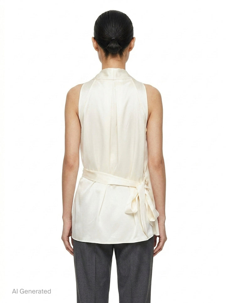 Asymmetric Wrap Satin Top | Club21 Collection | Club21 - back