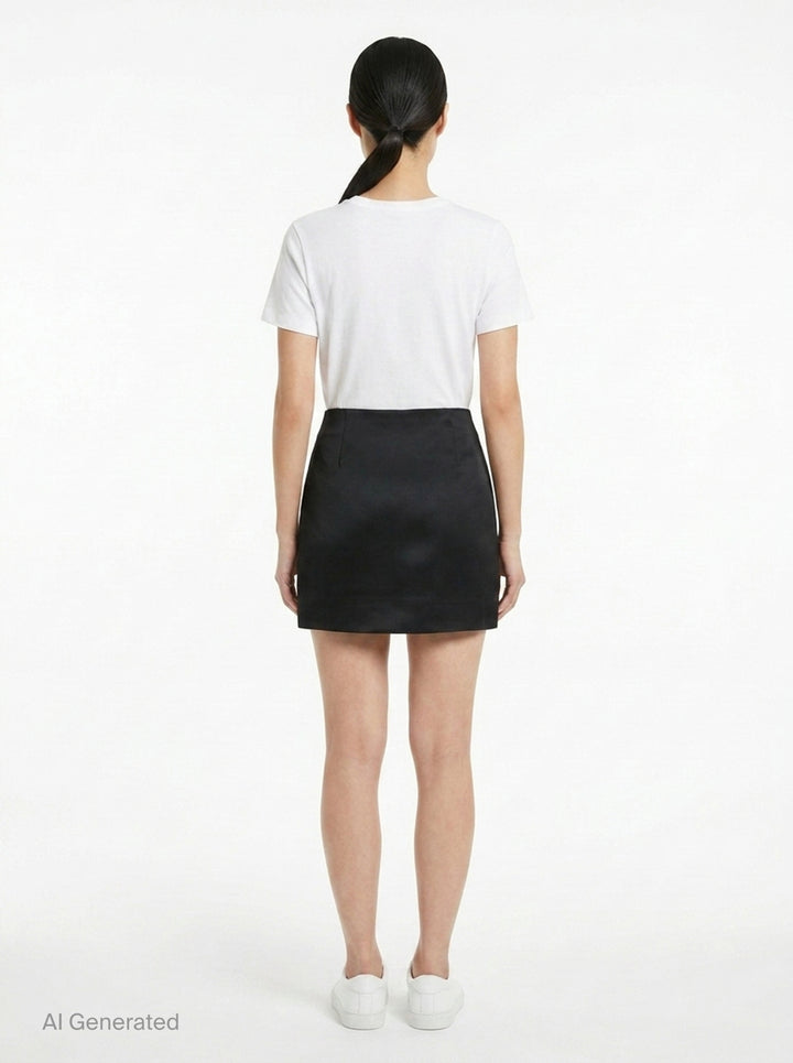 Camille Matte Acetate Mix Skirt | Club21 Collection | Club21 - back