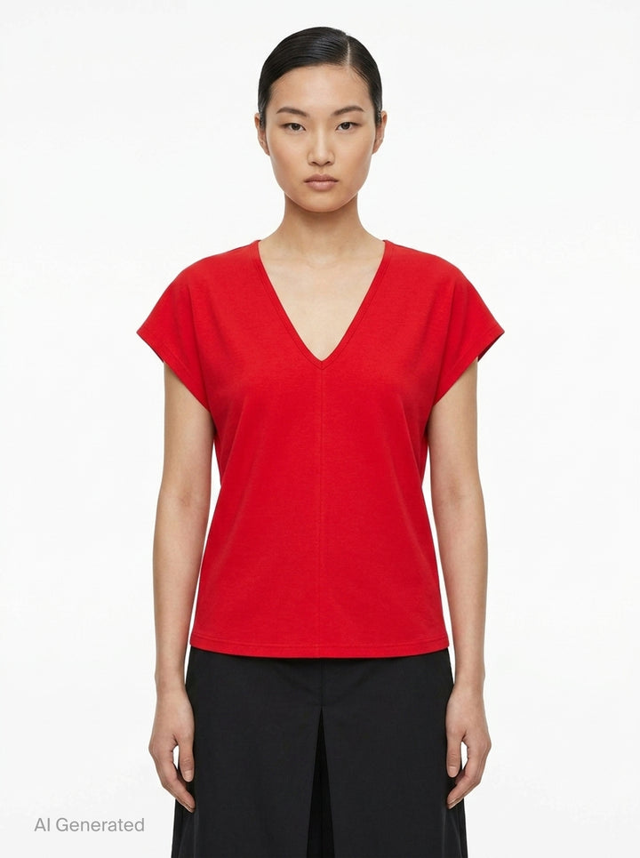 Leonie Cotton Spandex Jersey Top | Club21 Collection | Club21 - front