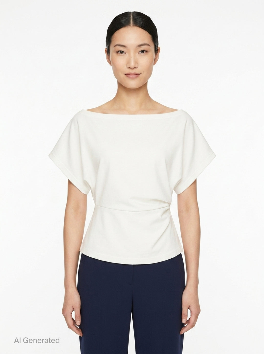 Light Stretch Rayon Linen Top | Club21 Collection | Club21 - front